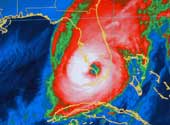 Infrared Image of Wilma on Florida.