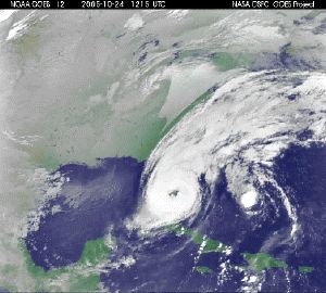 Satellite Image of Wilma on Florida.